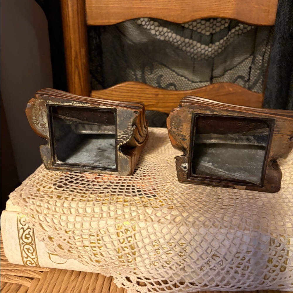 Antique 1930 Bronzed Bookends - Picture 3 of 3